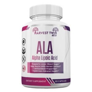 ALA Alpha Lipoic Acid - Maintains Healthy Blood Sugar & Boosts Energy