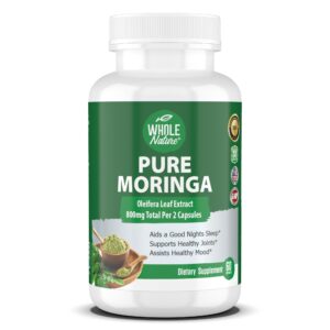 Moringa Capsules, 800mg Organic Moringa Oleifera